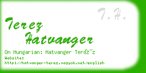 terez hatvanger business card